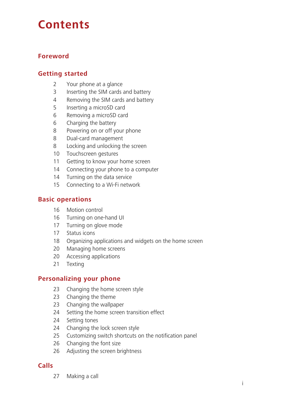 Huawei Ascend G730-U10 User Manual | Page 2 / 101