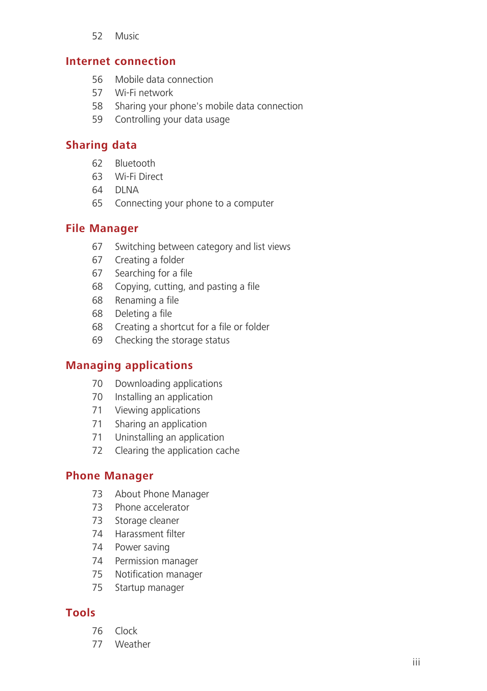 Huawei Ascend G730-U27 User Manual | Page 4 / 101