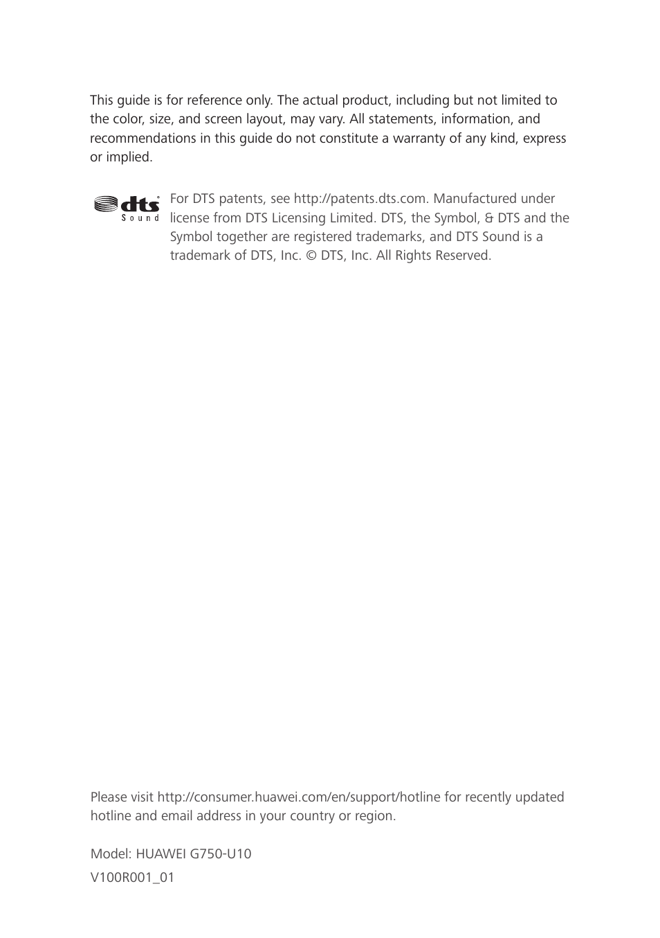 Huawei Ascend G750-U10 User Manual | Page 72 / 72