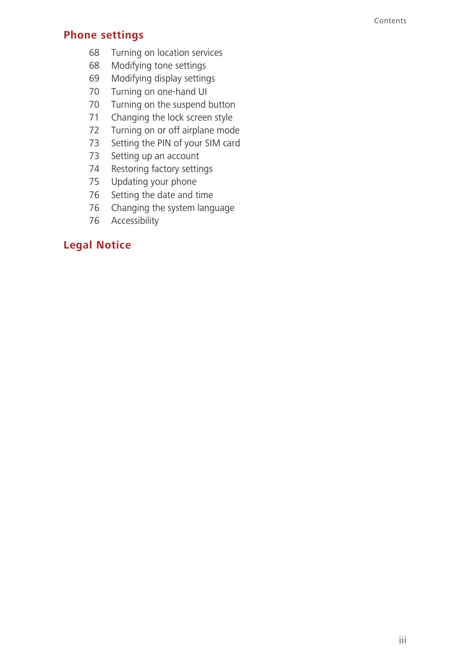 Huawei Ascend G7-L01 User Guide User Manual | Page 4 / 84