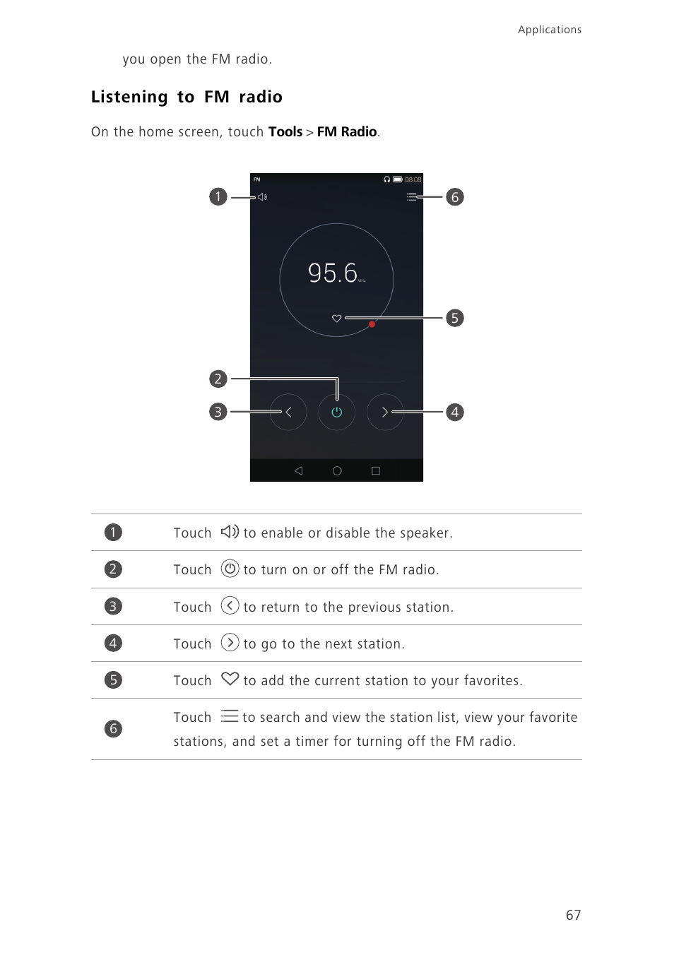 Listening to fm radio | Huawei Ascend G7-L01 User Guide User Manual | Page 71 / 84