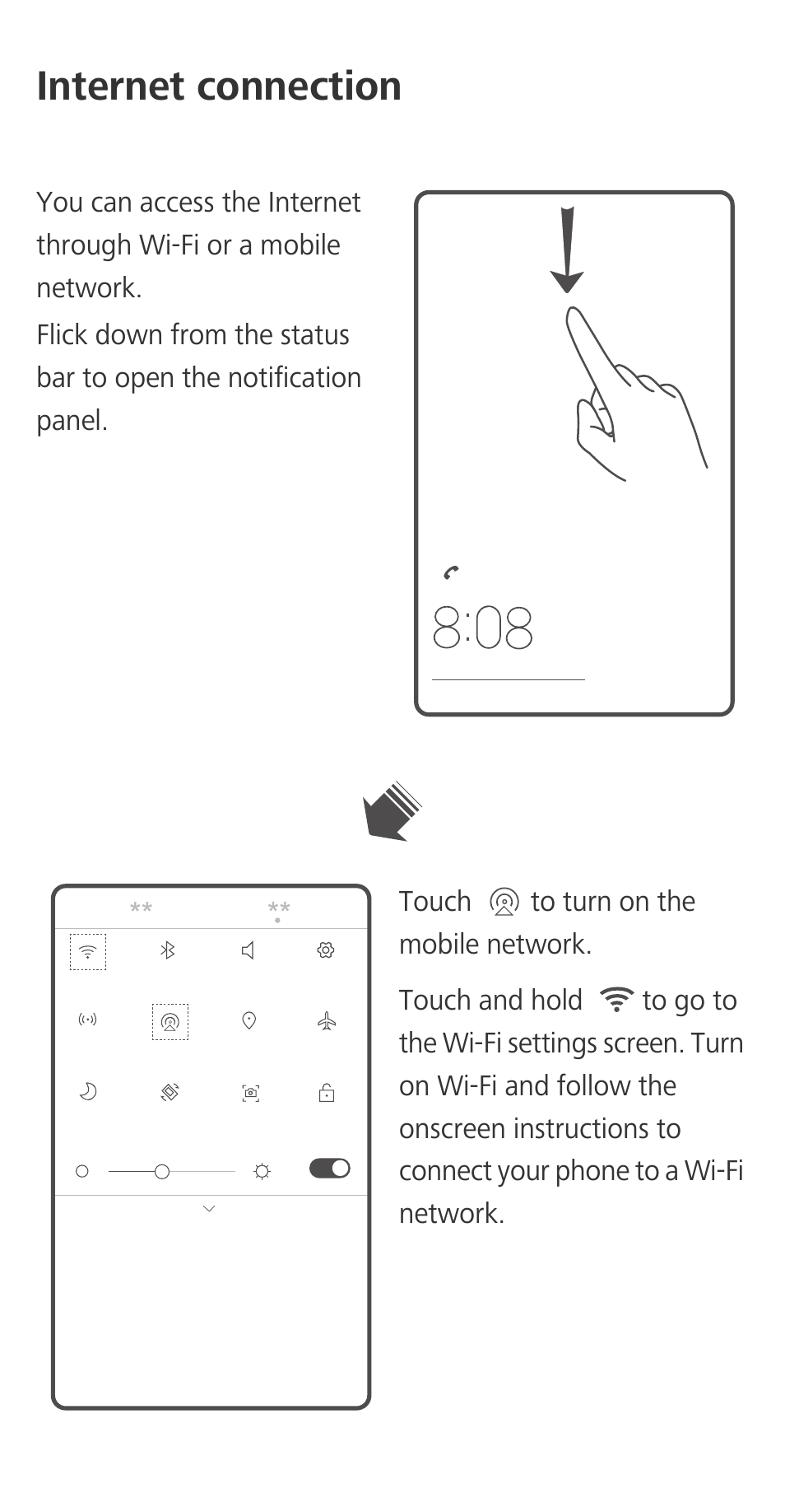 Internet connection | Huawei Ascend G7-L01 Quick Start Guide User Manual | Page 7 / 28