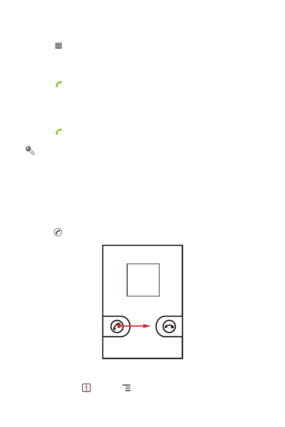 2 making a call from contacts, 3 making a call from call log, 2 answering or rejecting a call | 1 answering an incoming call, 2 ending a call | Huawei M835 User Guide User Manual | Page 22 / 72