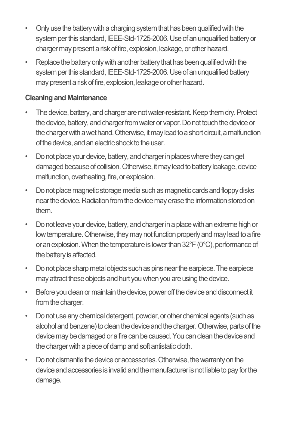 Cleaning and maintenance | Huawei M835 Quick Start User Manual | Page 17 / 23