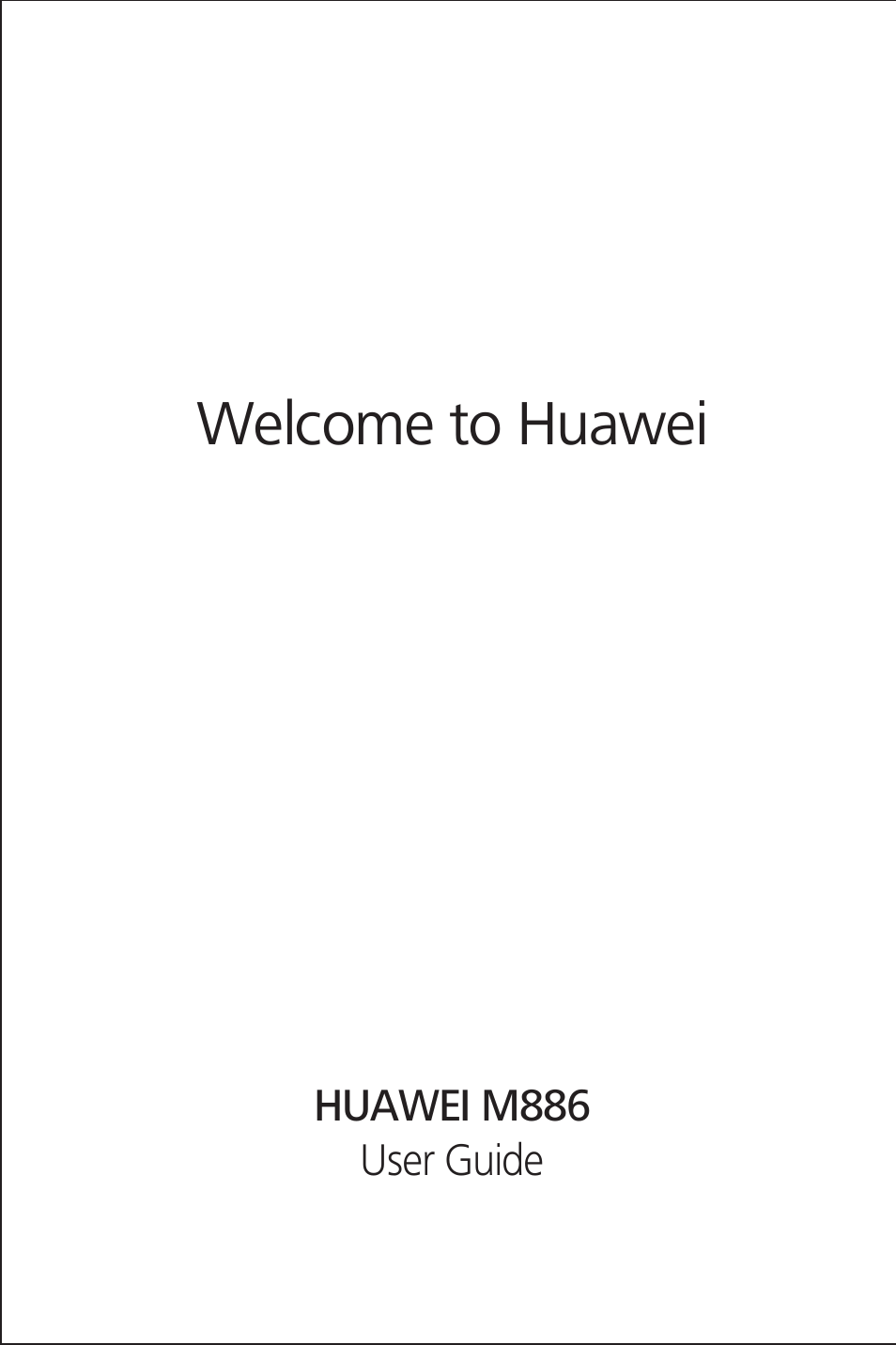 Huawei M886 Criket User Manual | 84 pages