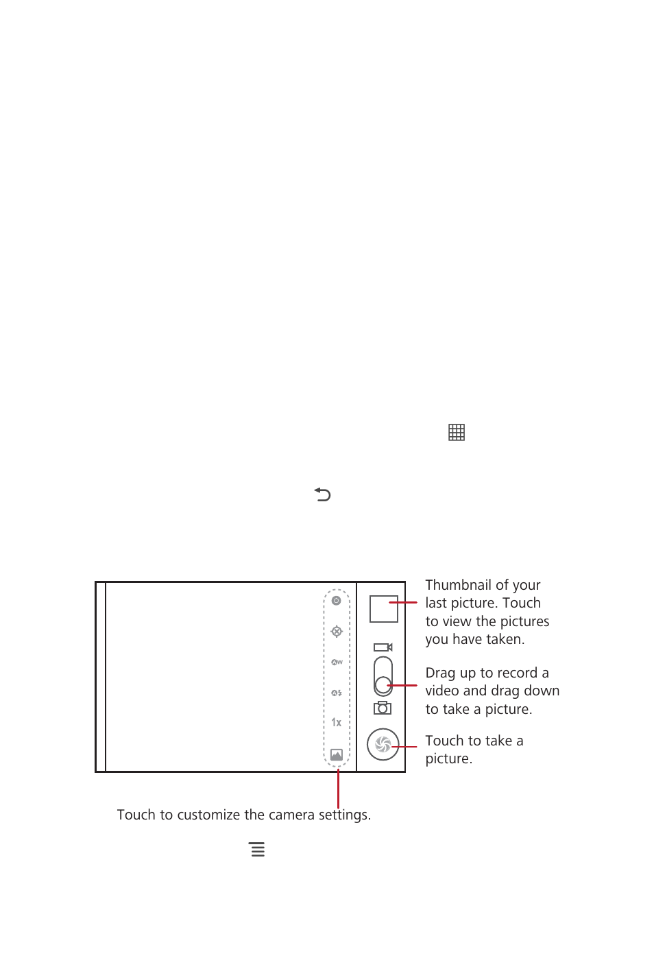 9 entertainment, 1 taking a picture and recording a video, 1 opening and closing the camera application | Capture screen | Huawei M920 User Manual | Page 41 / 77