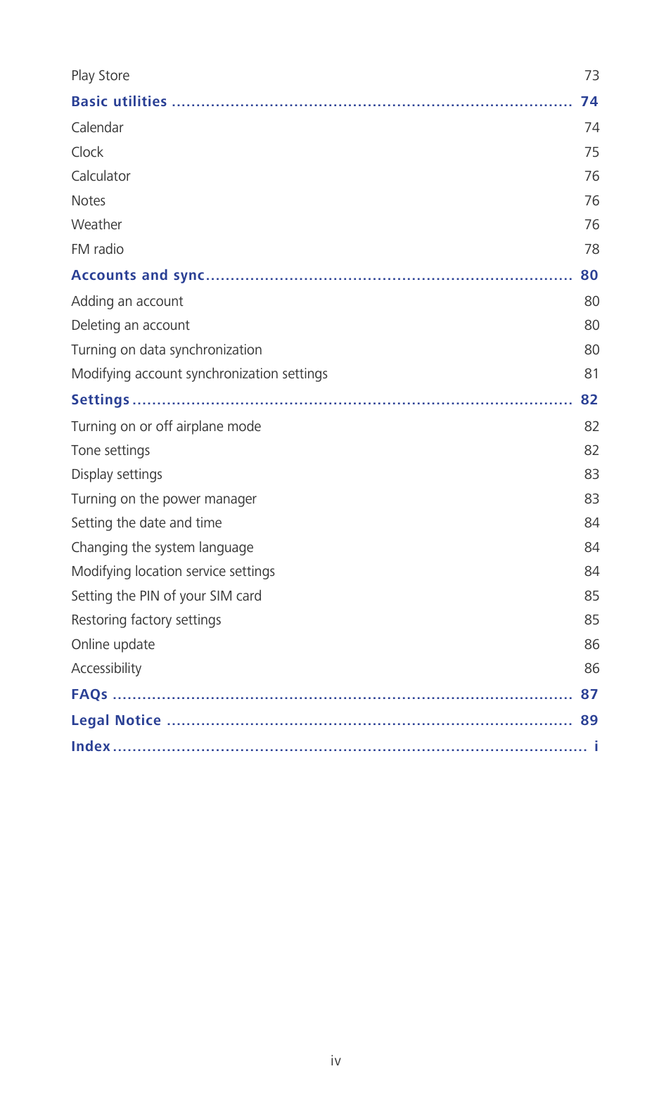 Huawei Ascend P2 P2-6011 User Manual | Page 5 / 104