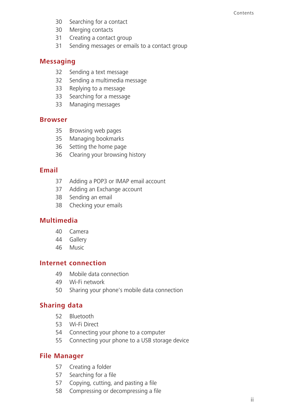 Huawei Ascend P7 P7-L10 User Guide User Manual | Page 3 / 90