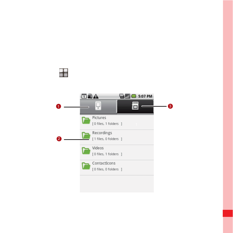 Using the file manager, Opening the file manager | Huawei U8100 User Guide User Manual | Page 145 / 187