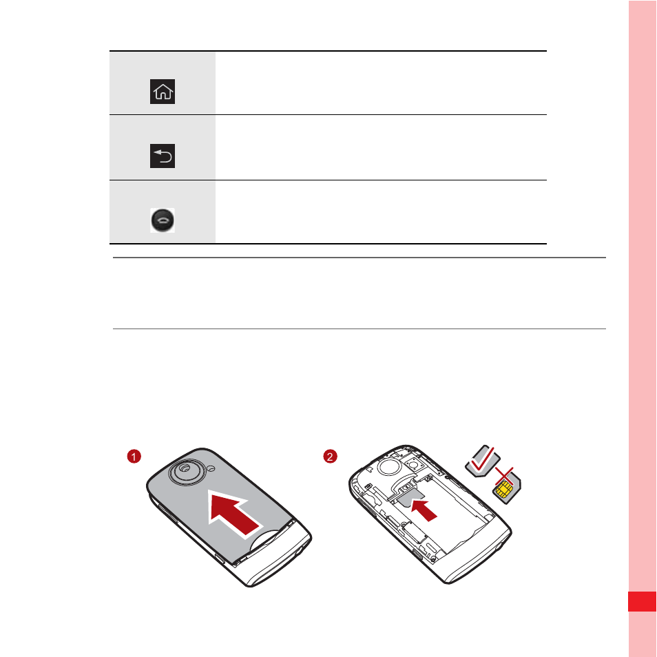 Getting started with your mobile phone, Installing the sim card | Huawei U8100 User Guide User Manual | Page 16 / 187