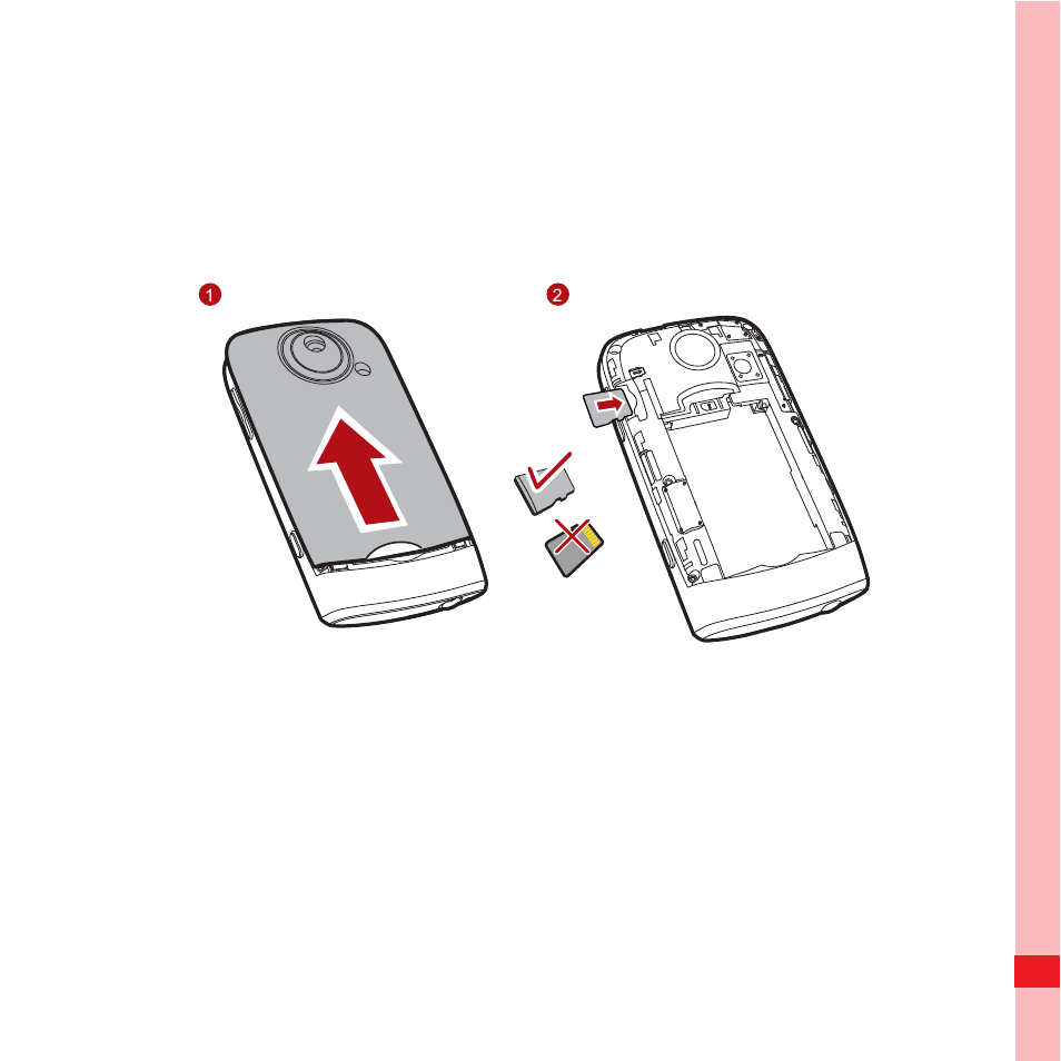 Using a microsd card, Installing the microsd card | Huawei U8100 User Guide User Manual | Page 40 / 187