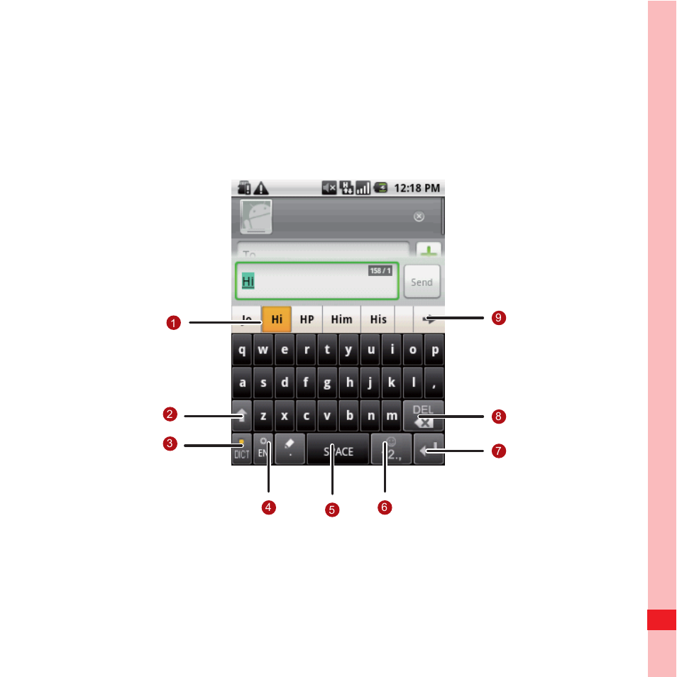 Using the touchpal keyboard panel | Huawei U8100 User Guide User Manual | Page 65 / 187