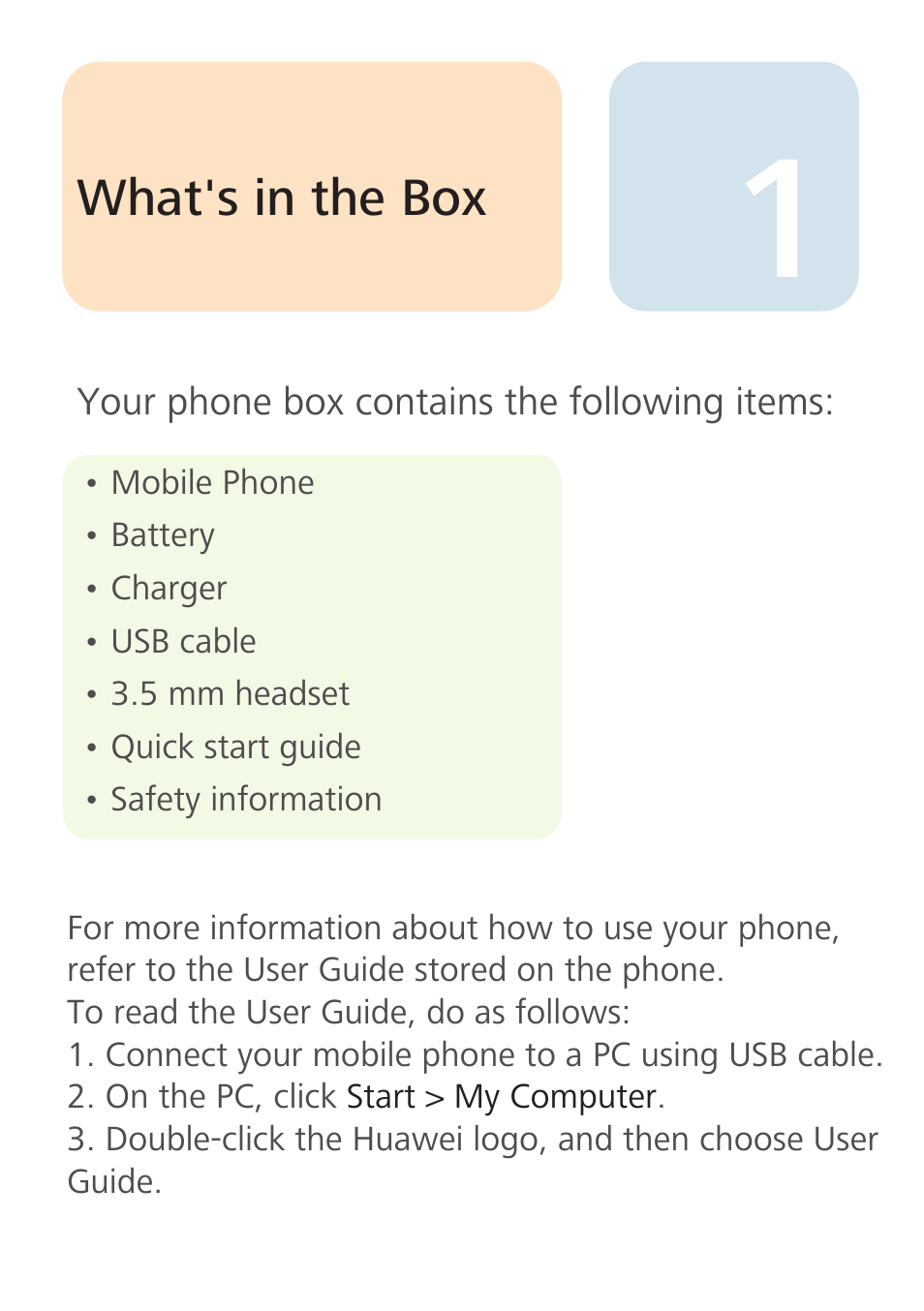 Huawei U8110 Quick Start User Manual | Page 2 / 17