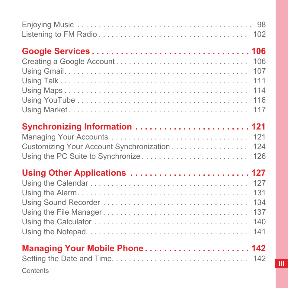 Huawei U8110 User Manual User Manual | Page 5 / 188