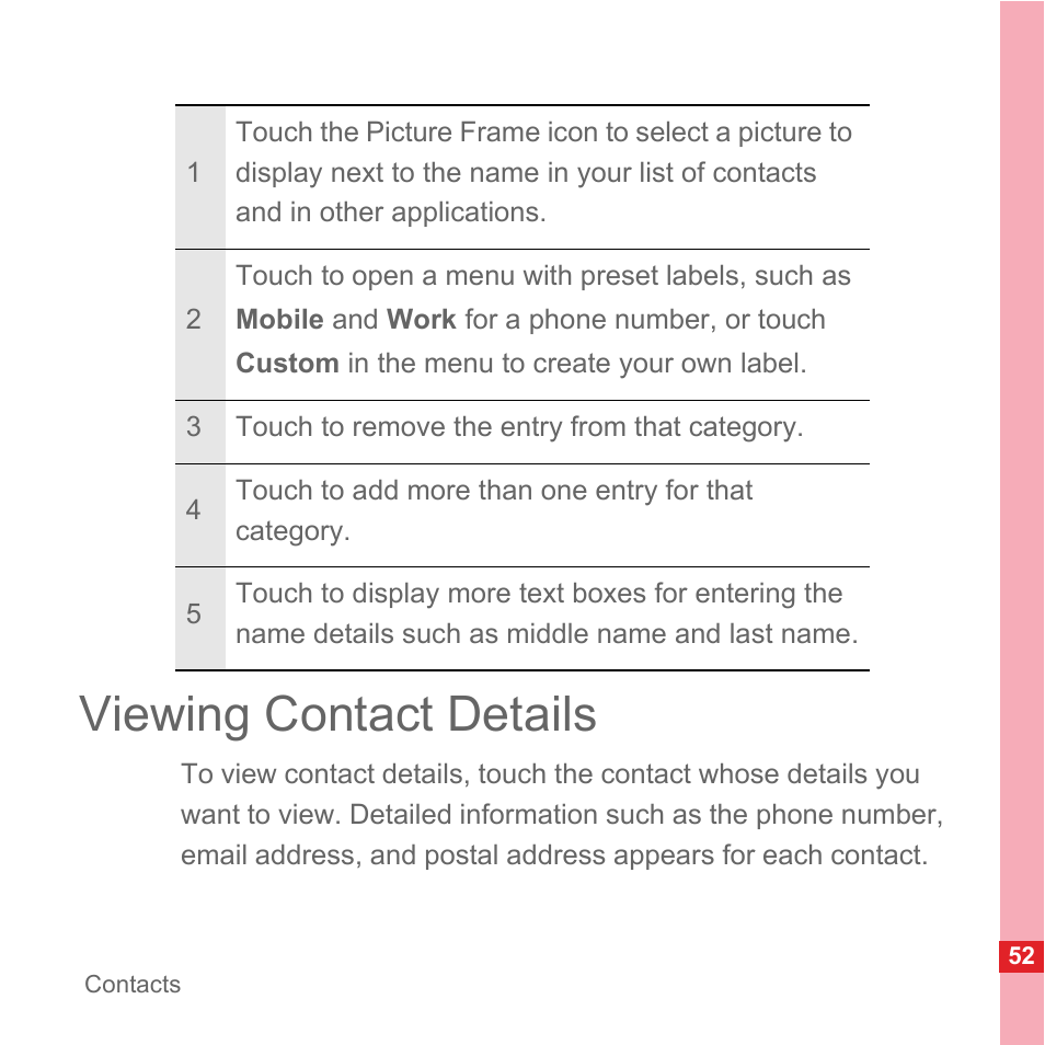Viewing contact details | Huawei U8110 User Manual User Manual | Page 58 / 188