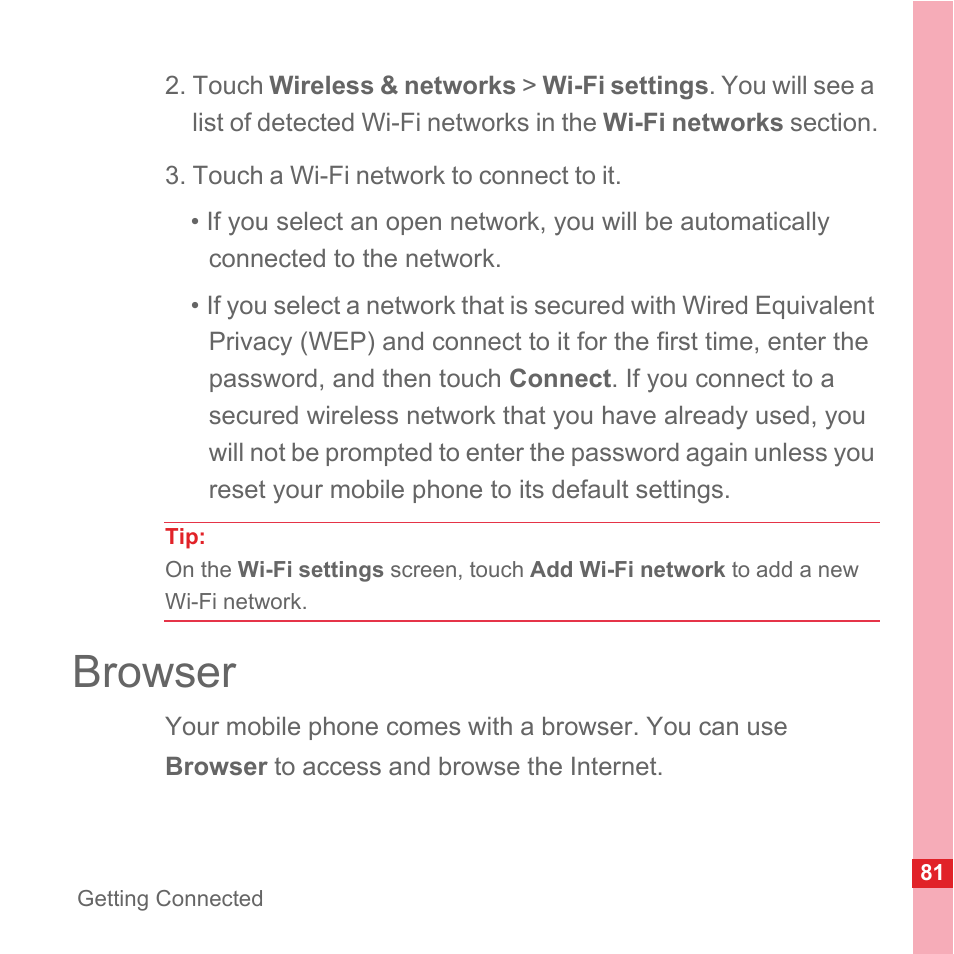 Browser | Huawei U8110 User Manual User Manual | Page 87 / 188