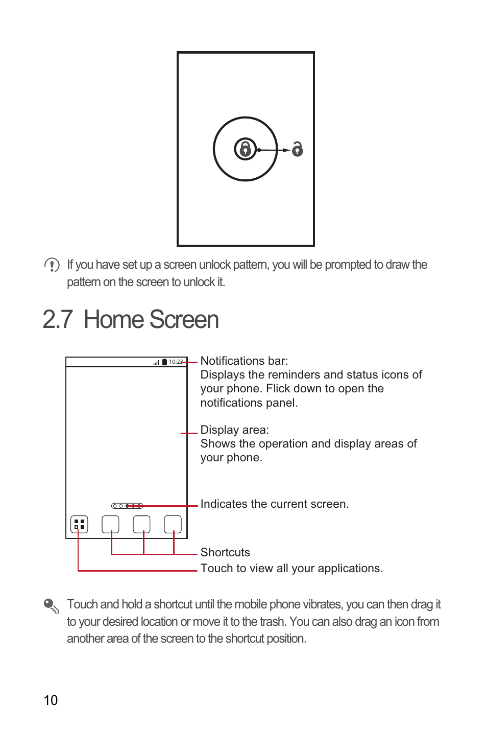 7 home screen | Huawei U8185-1 User Manual | Page 14 / 74