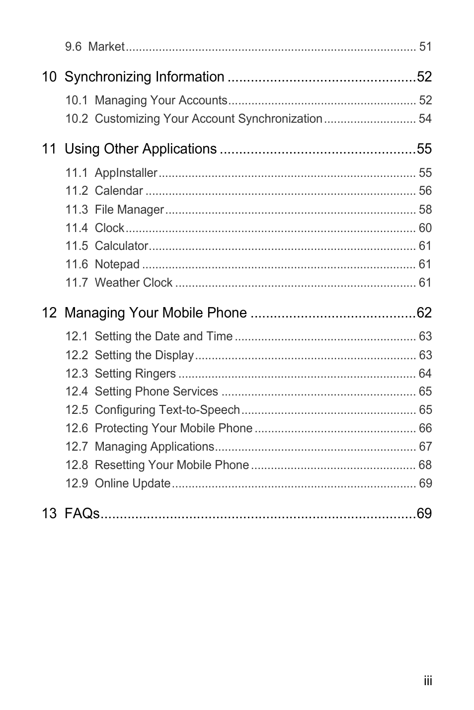 Huawei U8185-1 User Manual | Page 4 / 76