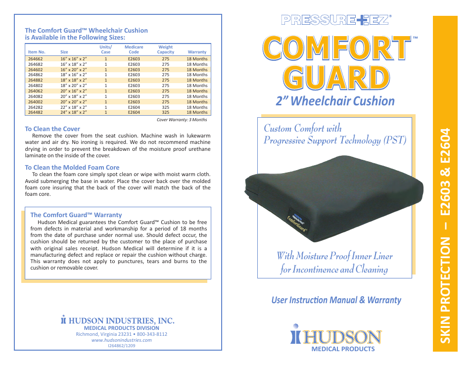 Hudson Medical Bariatric 3 Comfort Guard User Manual | 2 pages