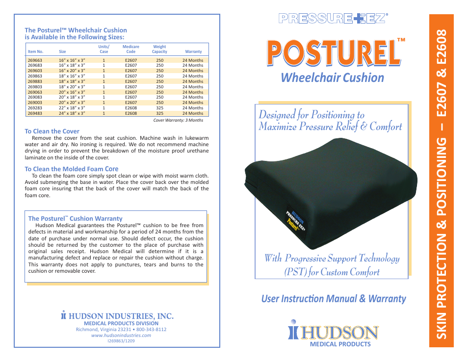 Hudson Medical 3 Posturel User Manual | 2 pages