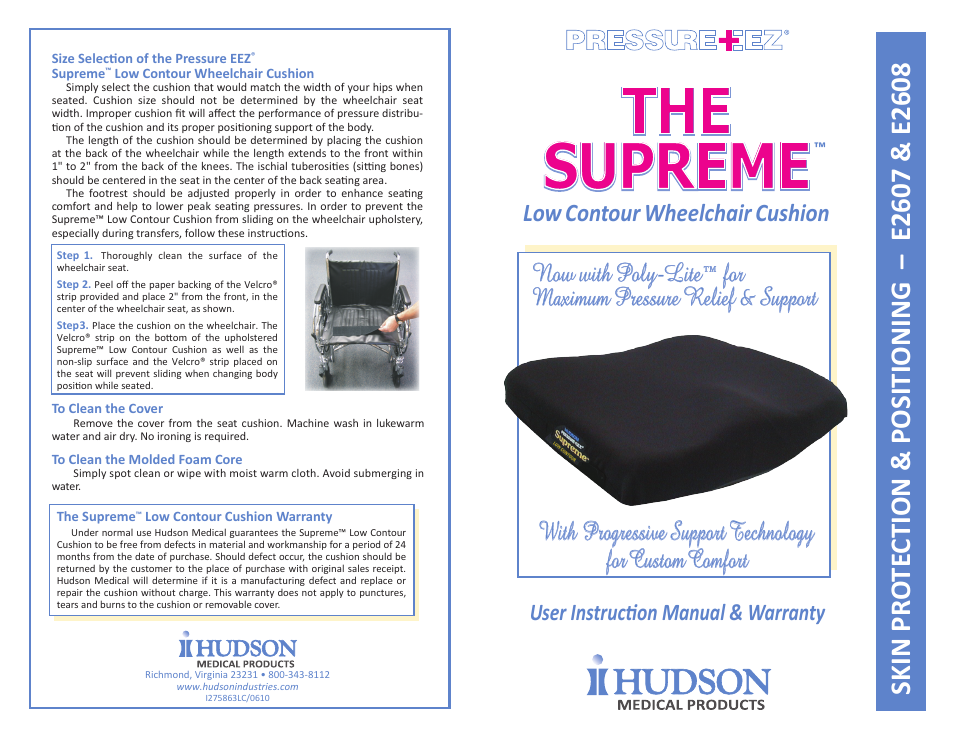 Hudson Medical Bariatric 3 Supreme Low Contour User Manual | 2 pages