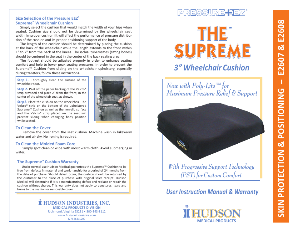 Hudson Medical Bariatric 3 Supreme User Manual | 2 pages