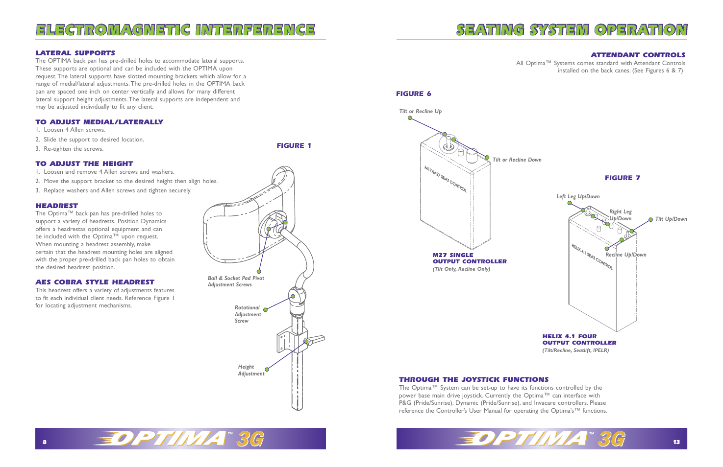 Seating system operation, Electromagnetic interference | Hudson Medical Optima Seating System User Manual | Page 8 / 10