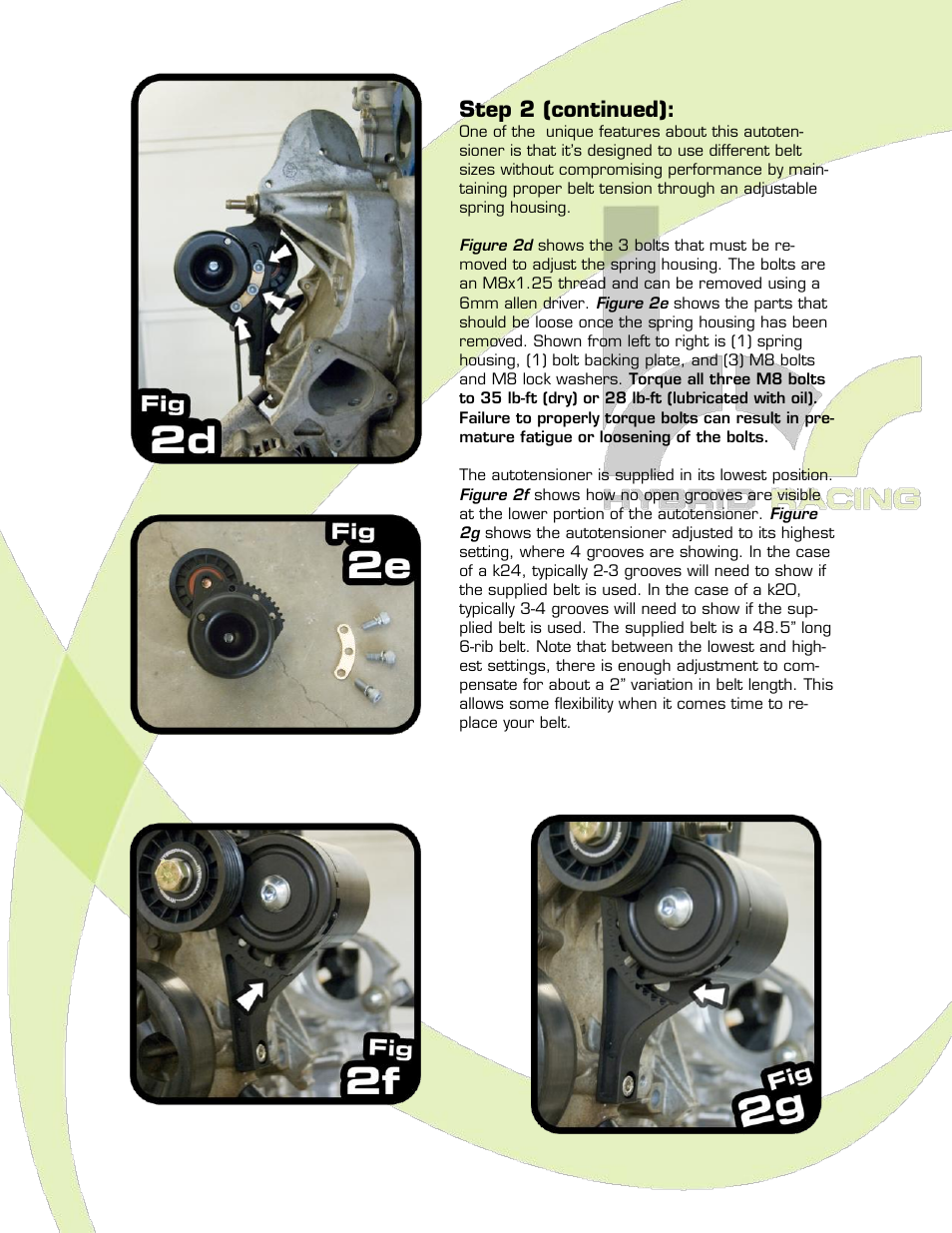 Step 2 (continued) | Hybrid Racing HR Autotensioning AC and Power steering removal kit User Manual | Page 3 / 6