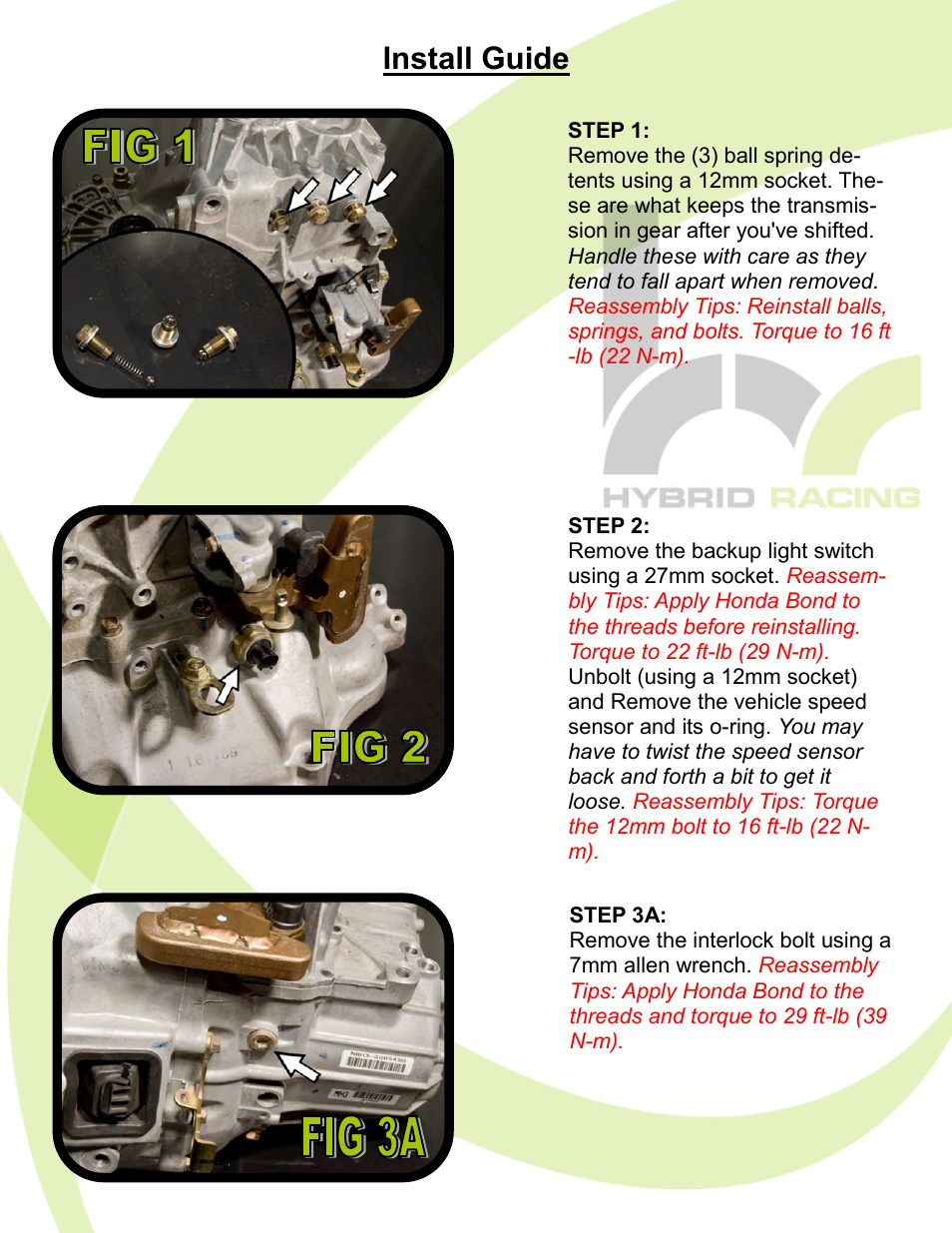 Install guide | Hybrid Racing WaveTrac LSD User Manual | Page 2 / 8