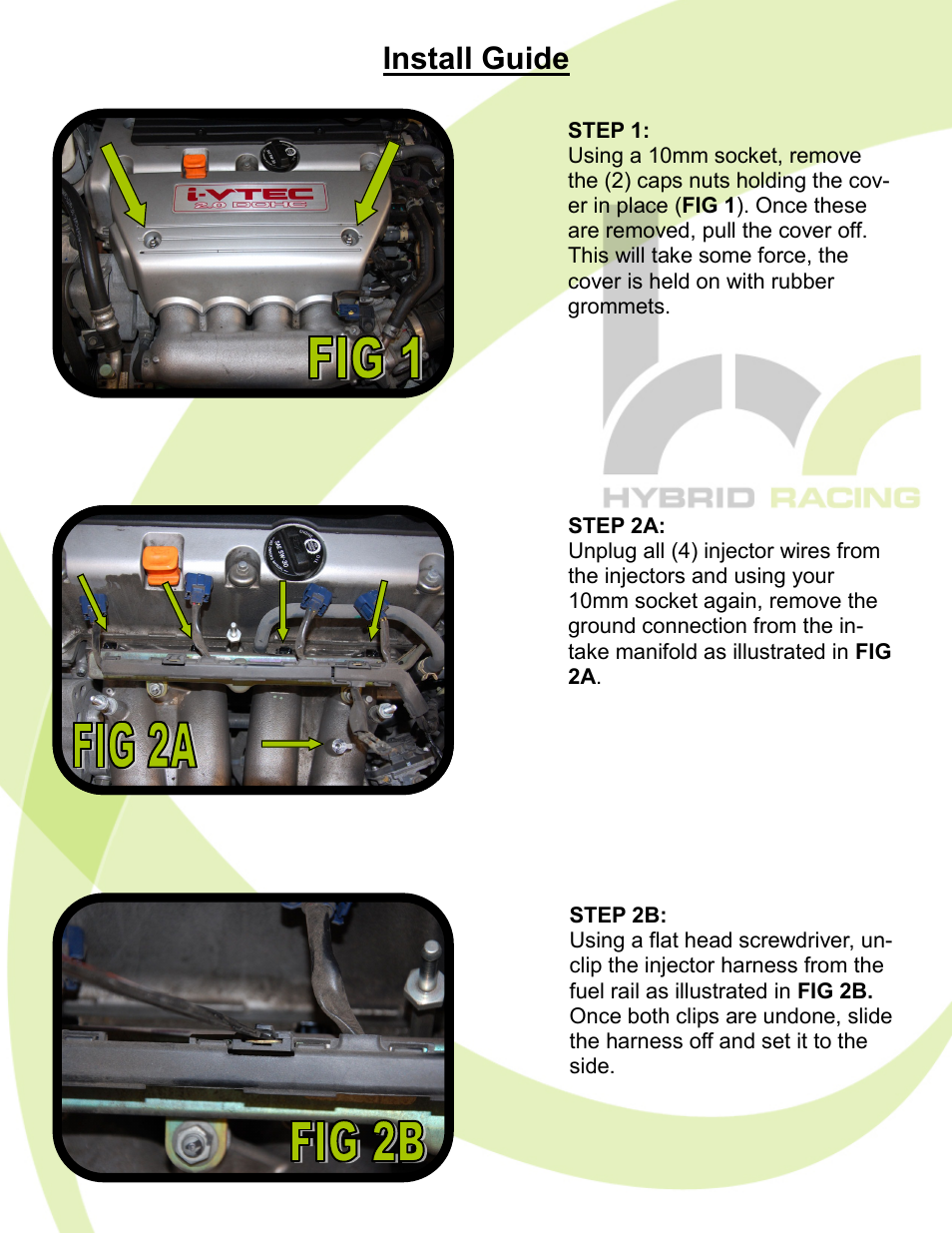 Install guide | Hybrid Racing HR K-Series Fuel Rail User Manual | Page 3 / 8