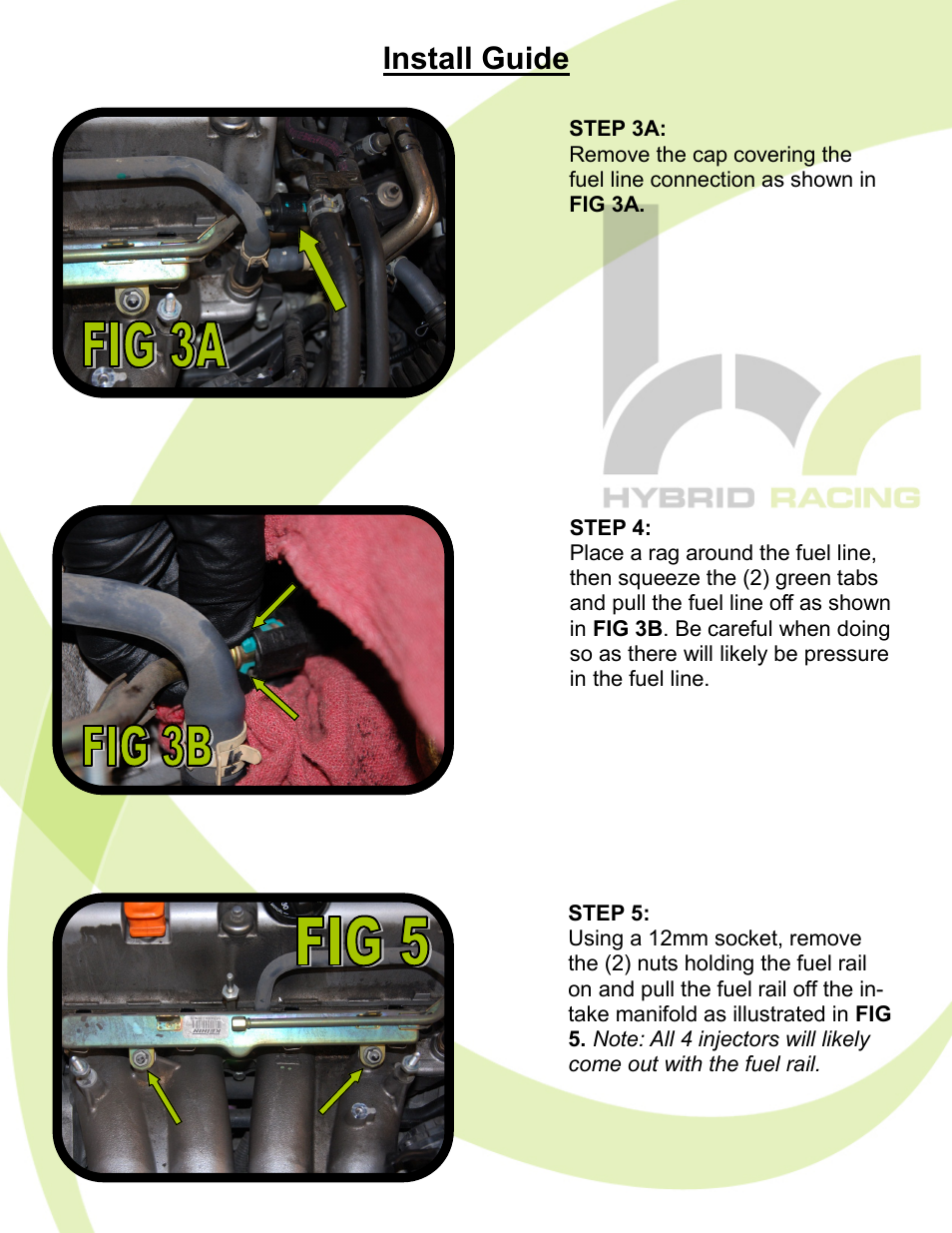 Install guide | Hybrid Racing HR K-Series Fuel Rail User Manual | Page 4 / 8