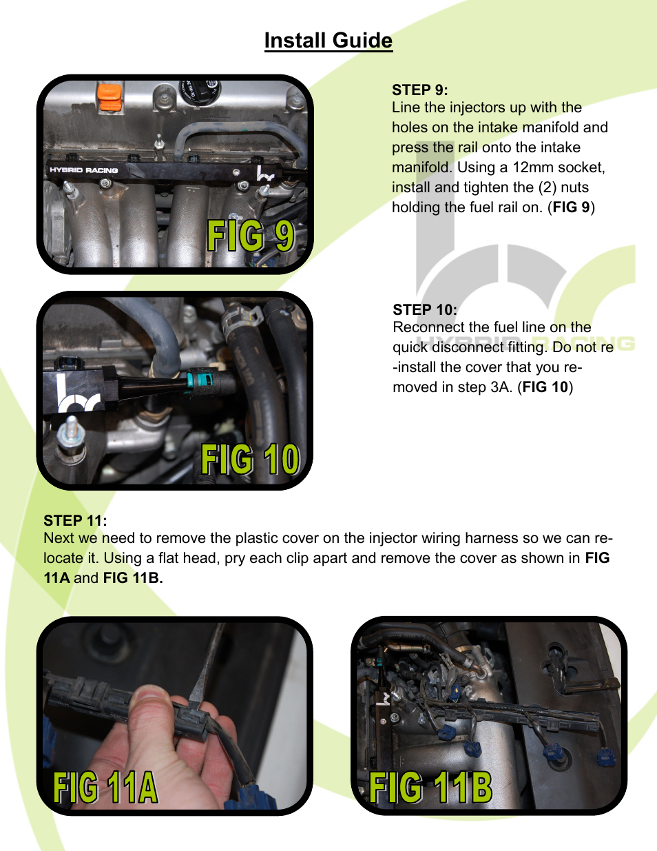 Install guide | Hybrid Racing HR K-Series Fuel Rail User Manual | Page 6 / 8