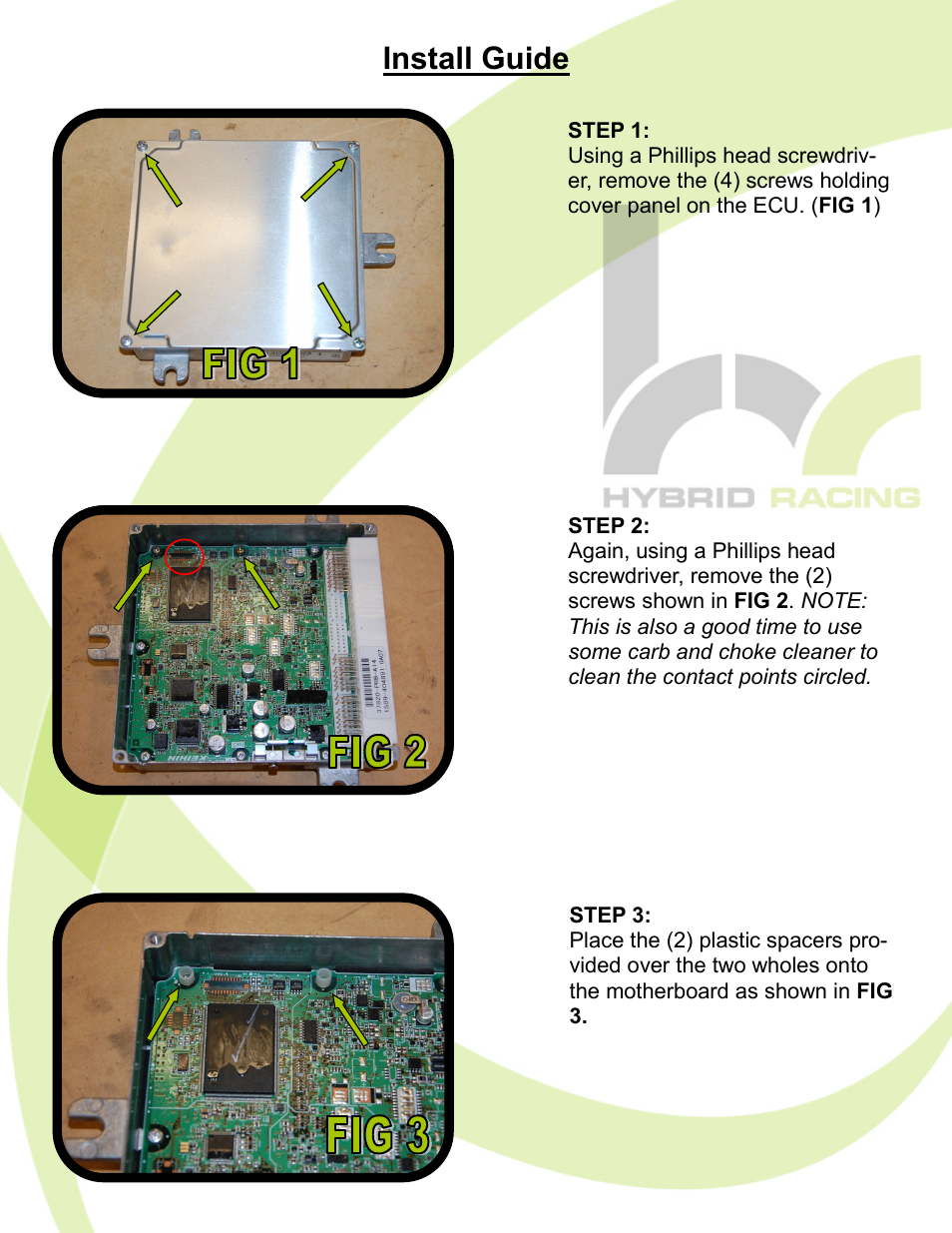 Install guide | Hybrid Racing HR 05-06 Immobilizer Delete User Manual | Page 2 / 4
