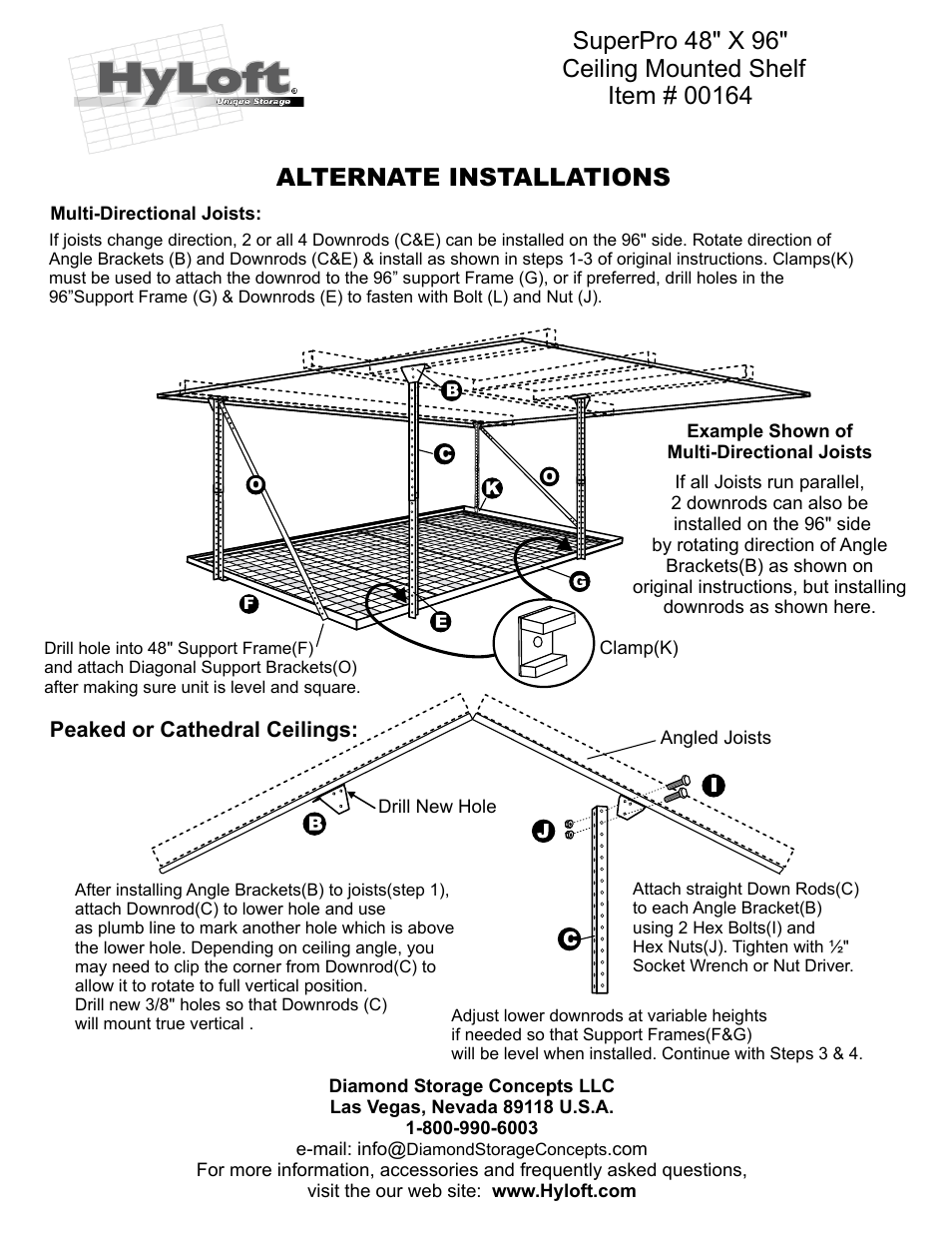 Hyloft 48 x 96 Super Pro Ceiling Storage Unit 00164 and 00199 User Manual | Page 6 / 6