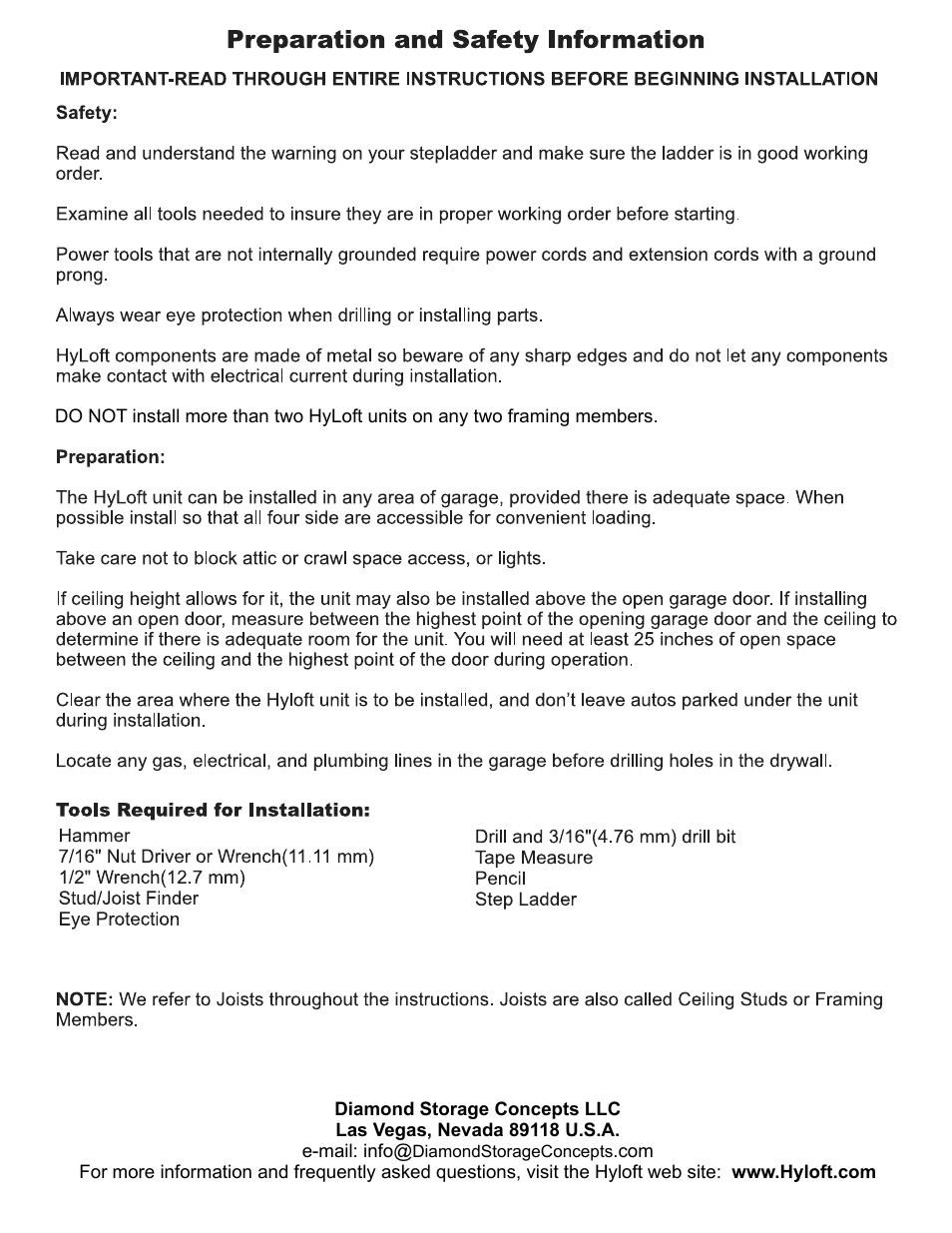 Hyloft 24 x 96 Ceiling Storage Unit 00181 User Manual | Page 2 / 6
