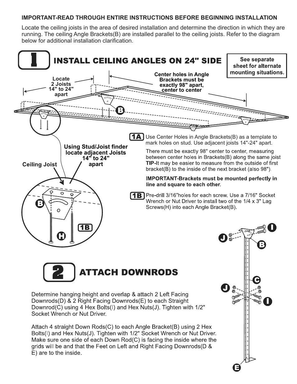 Hyloft 24 x 96 Ceiling Storage Unit 00181 User Manual | Page 4 / 6