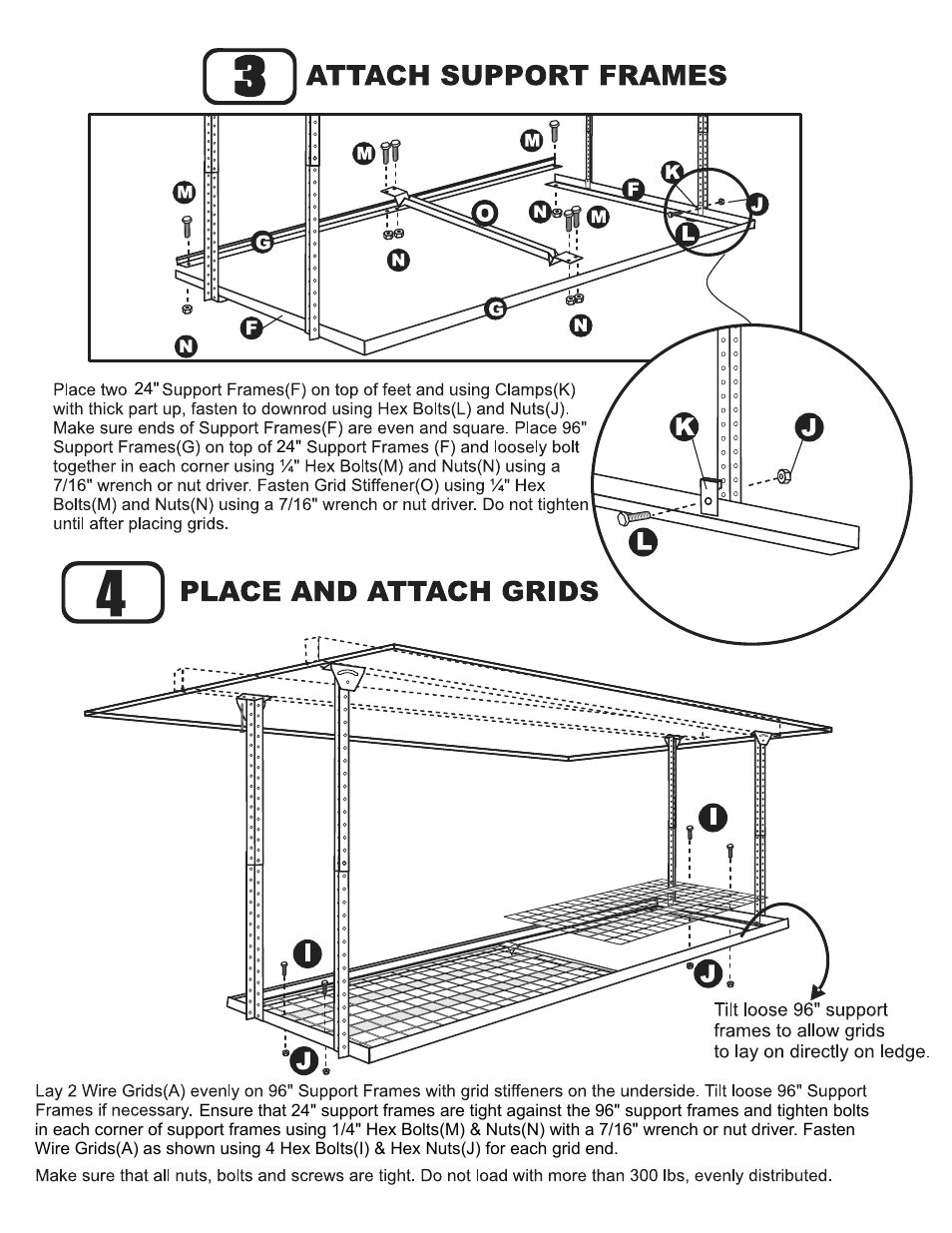 Hyloft 24 x 96 Ceiling Storage Unit 00181 User Manual | Page 5 / 6