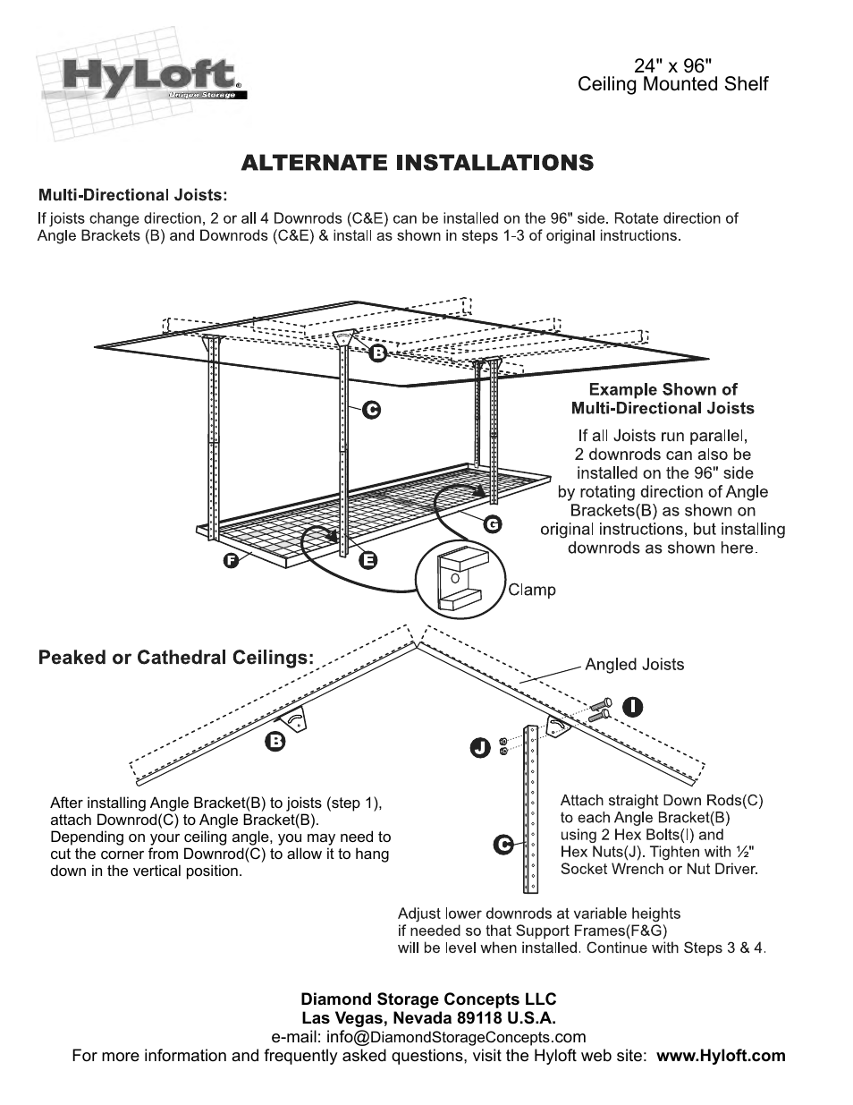 Hyloft 24 x 96 Ceiling Storage Unit 00181 User Manual | Page 6 / 6