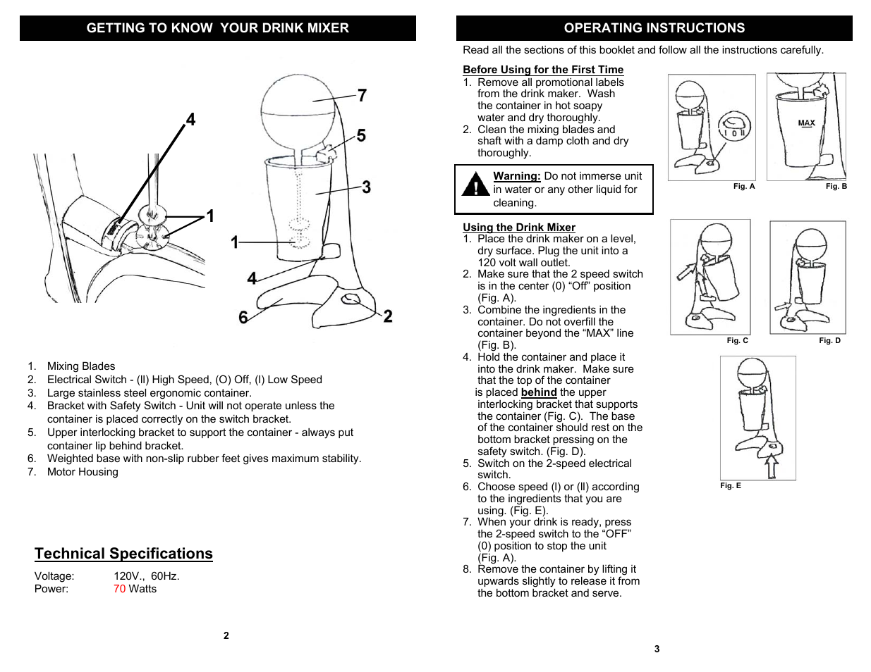 Technical specifications | Bravetti PLATINUM PRO EP542 User Manual | Page 4 / 4