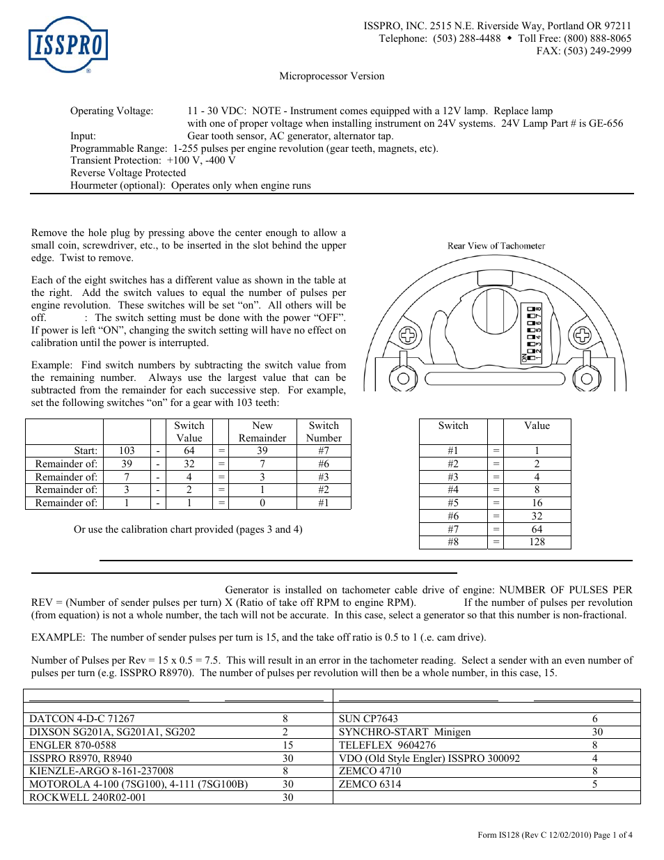 ISSPRO R8588M User Manual | 4 pages