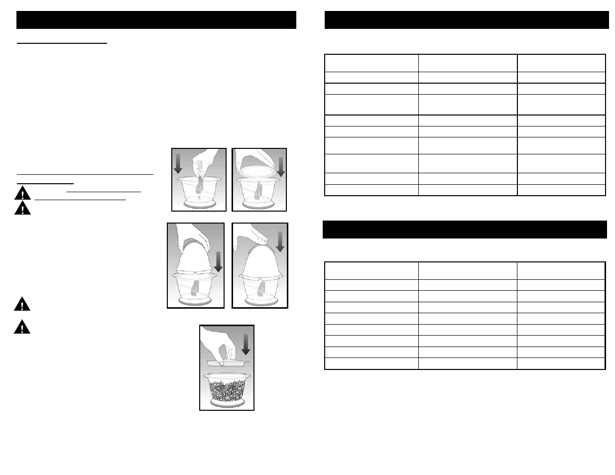 Operating instructions, Processing examples with the processing jar, Processing examples with the chopping bowl | Bravetti EP109HA User Manual | Page 4 / 6