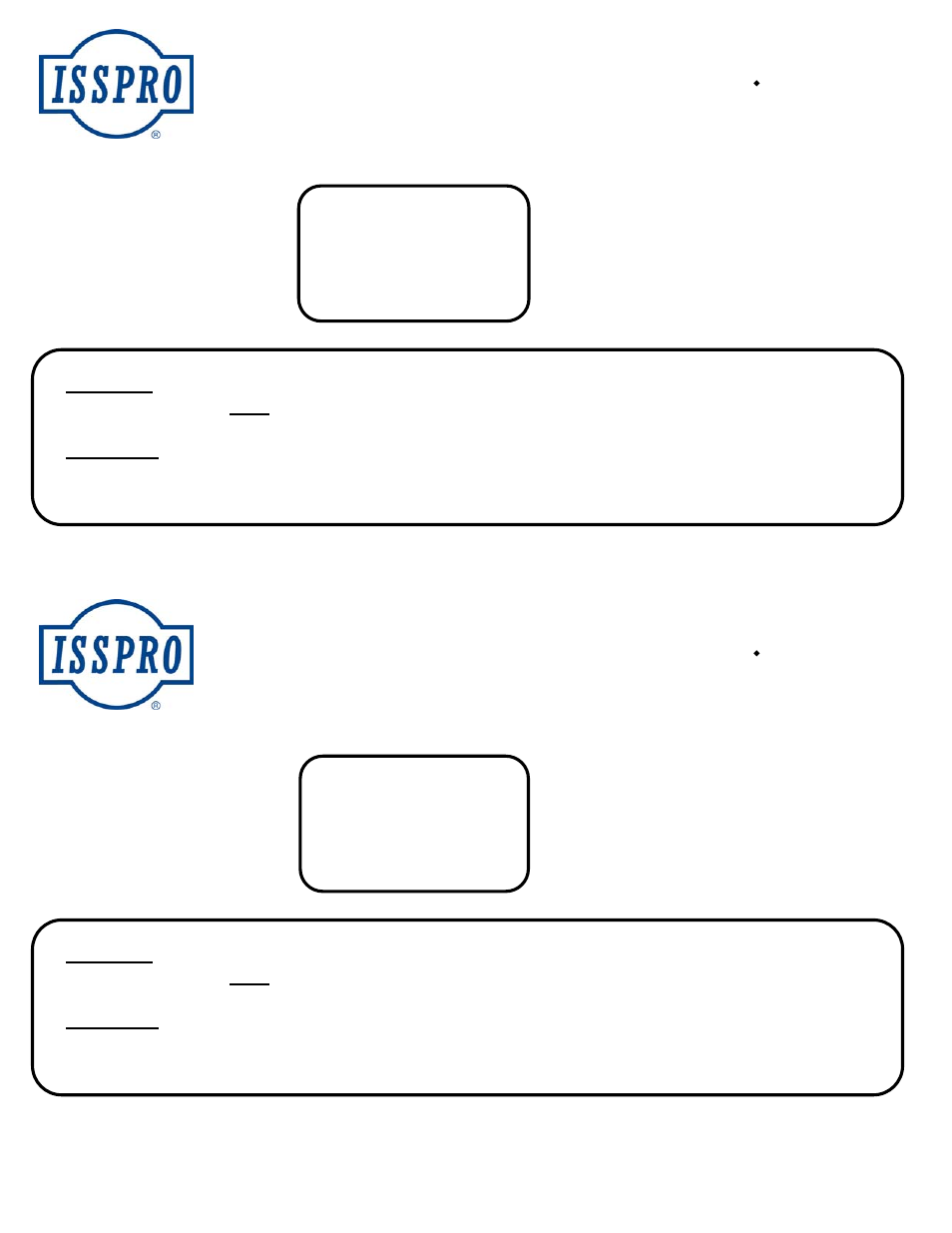 ISSPRO R8865 User Manual | 2 pages