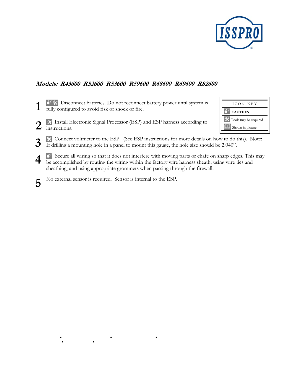 ISSPRO R82600 User Manual | 1 page