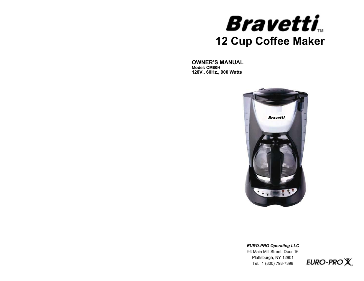 Bravetti CM80H User Manual | 6 pages