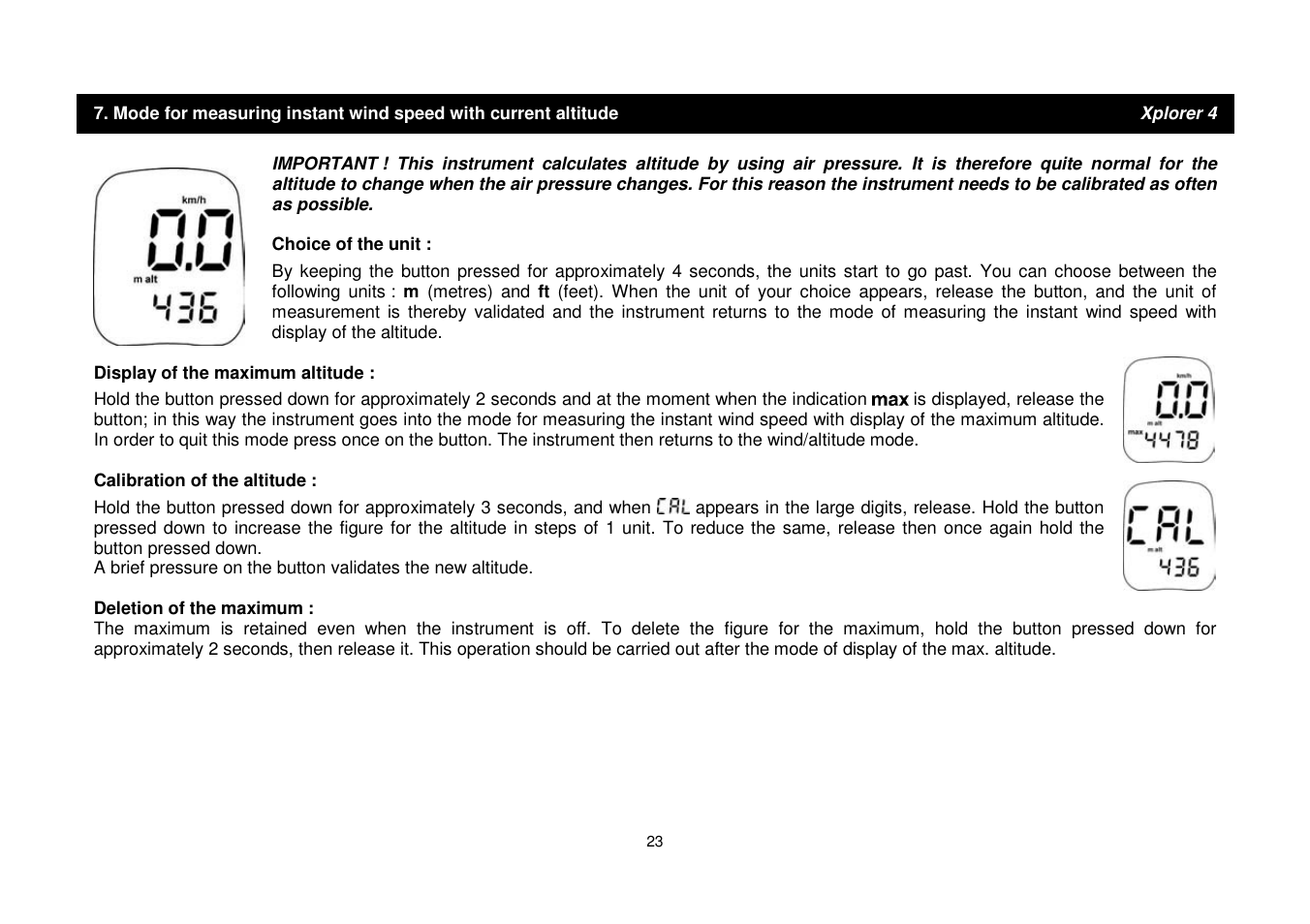 JDC Electronic SA Skywatch Xplorer User Manual | Page 23 / 100
