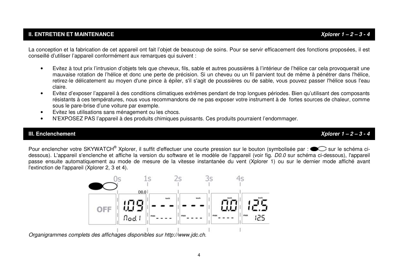 JDC Electronic SA Skywatch Xplorer User Manual | Page 4 / 100