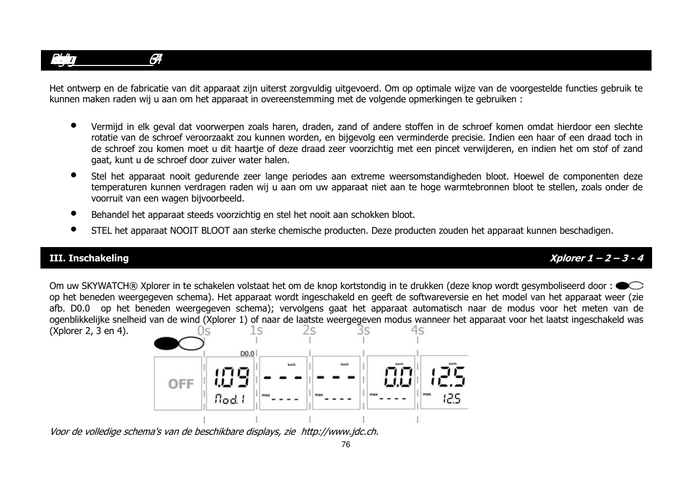 JDC Electronic SA Skywatch Xplorer User Manual | Page 76 / 100