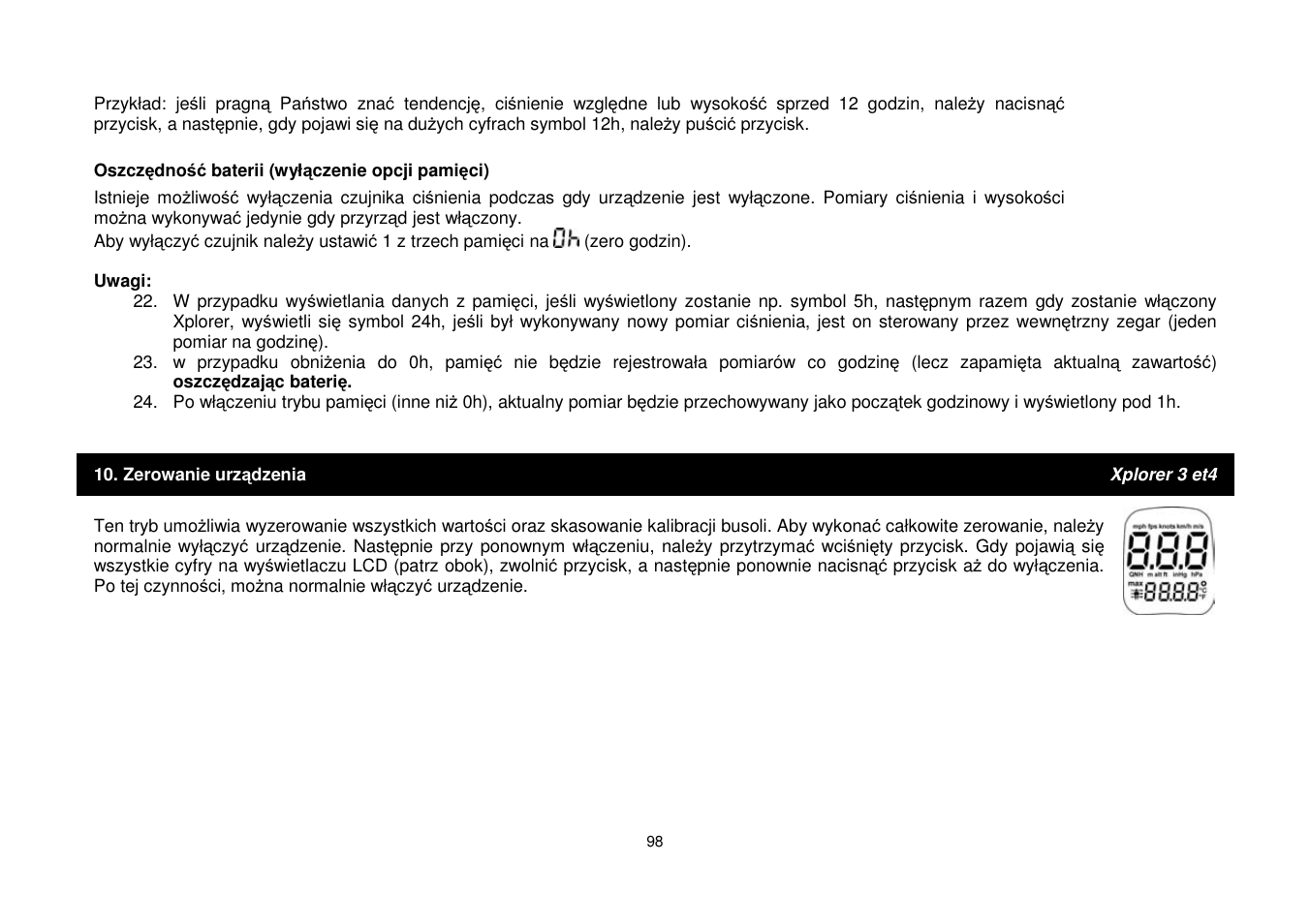 JDC Electronic SA Skywatch Xplorer User Manual | Page 98 / 100