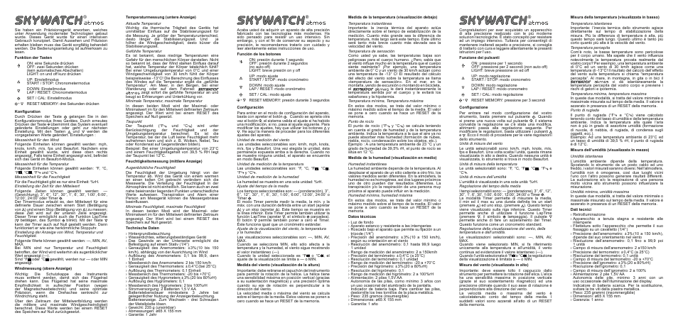 JDC Electronic SA Skywatch Atmos User Manual | Page 2 / 2