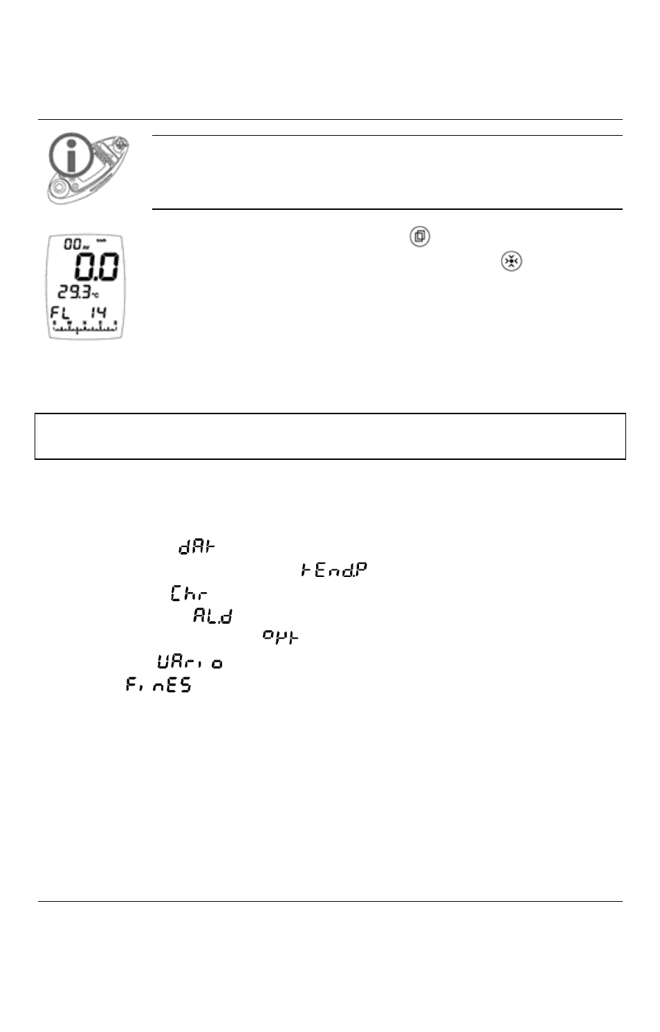 Special screens, Flight level, Special measuring modes | Special menu | JDC Electronic SA Geos 11 User Manual | Page 19 / 40